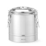 Geïsoleerde draagbare container, HENDI, Kitchen Line, 11L, Zilver, ⌀300x(H)345mm