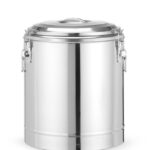 Geïsoleerde draagbare container, HENDI, Kitchen Line, 36L, Zilver, ⌀400x(H)500mm