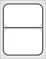 Traysealer matrix, HENDI, Twee-delige container 227x178 mm