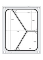 Traysealer matrix, HENDI, Driedelige container 227x178 mm - Afbeelding 2