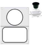 Traysealer matrix, HENDI, 2 containers (1x 178x113 mm, 1x ø115 mm) - Afbeelding 3