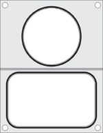 Traysealer matrix, HENDI, 2 containers (1x 178x113 mm, 1x ø115 mm)