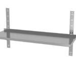 Verstelbare enkele wandplank met 2 beugels, HENDI, 1200x300x(H)600mm