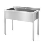 Tafel met enkele spoelbak – gelast, HENDI, Profi Line, 1000x600x(H)850mm