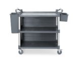 Serveerwagen polypropyleen met 3 bladen, groot, AmerBox, Inclusief zijpanelen, 1010x500x(H)960mm - Afbeelding 4