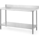 Werktafel met spatrand, HENDI, Budget Line, 1600x600x(H)950mm