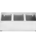 Gastronormbak houder, HENDI, 3 compartimenten, 512x245x(H)215mm