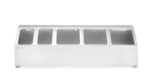Gastronormbak houder, HENDI, 5 compartimenten, 745x245x(H)215mm