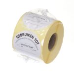 Voedselveiligheidsstickers, multifunctioneel, eenvoudig verwijderbaar, “GEBRUIKEN TOT”, HENDI, Wit, 500 st., ⌀50mm