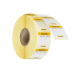 Voedselveiligheidsdsstickers, multifunctioneel, eenvoudig verwijderbaar , HENDI, Dinsdag, Geel, 1000 st., 25x25x(H)mm