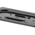 Deksel voor GN containers zwart polycarbonaat, HENDI, GN 1/4, Zwart, 265x162mm