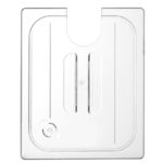Deksel voor GN containers met uitsparing voor sous vide stick, HENDI, GN 1/2, Transparant, 265x325mm