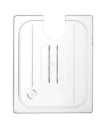 Deksel voor GN containers met uitsparing voor sous vide stick, HENDI, GN 1/2, Transparant, 265x325mm