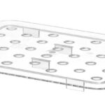 Geperforeerde roosters voor GN containers polycarbonaat, HENDI, Profi Line, GN 1/2, Transparant, 265x206mm