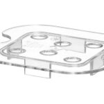 Geperforeerde roosters voor GN containers polycarbonaat, HENDI, Profi Line, GN 1/6, Transparant, 118x106mm