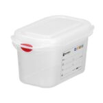 GN 1/9 container, polypropyleen, HENDI, GN 1/9, 1L, Transparant, 176x108x(H)100mm