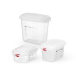 GN 1/9 container, polypropyleen, HENDI, GN 1/9, 0,6L, Transparant, 176x108x(H)65mm - Afbeelding 2