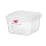 GN 1/6 container, polypropyleen, HENDI, GN 1/6, 1,7L, Transparant, 176x162x(H)100mm