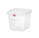 GN 1/6 container, polypropyleen, HENDI, GN 1/6, 2,6L, Transparant, 176x162x(H)150mm