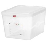 GN 1/2 container, polypropyleen, HENDI, GN 1/2, 12,5L, Transparant, 325x265x(H)200mm