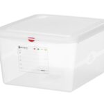 GN 2/3 container, polypropyleen, HENDI, GN 2/3, 19L, Transparant, 354x325x(H)200mm