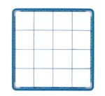 Vaatwaskorf verhoger, HENDI, 16 vakken 112x112 mm, 500x500x(H)45mm - Afbeelding 2