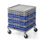 Onderstel voor universele rekken van 500×500 mm, AmerBox, Lichtgrijs, 500x500x(H)180mm - Afbeelding 2