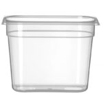 Container GN 1/4 polypropyleen, HENDI, Profi Line, GN 1/4, 5,5L, Transparant, 265x162x(H)200mm