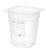 Container GN 1/6, HENDI, GN 1/6, 1L, Transparant, 176x162x(H)65mm