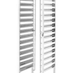 Afruimwagen, HENDI, Kitchen Line, GN 1/1, Zilver, 380x550x(H)1705mm