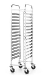 Afruimwagen, HENDI, Kitchen Line, GN 1/1, Zilver, 380x550x(H)1705mm