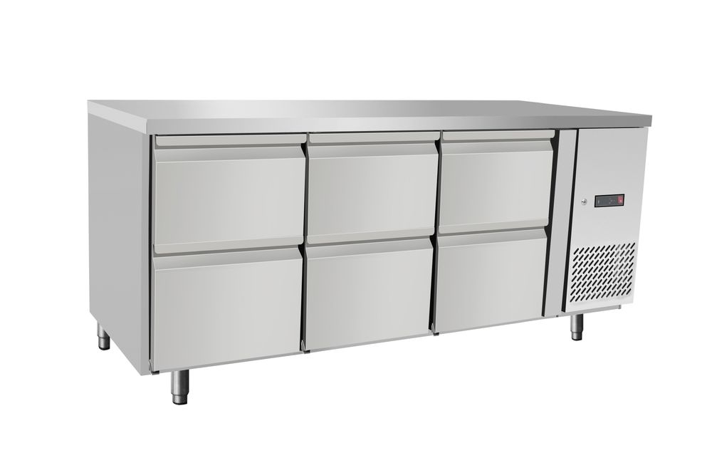 237069-1 Koeltoonbank met 6 laden, Arktic, 420L, 230V/400W, 1795x700x(H)879mm - Afbeelding 1