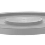 Deksel voor ronde afvalbak, AmerBox, past op 691038, Lichtgrijs, ⌀570x(H)35mm