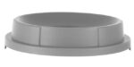 Open deksel voor ronde afvalbak, AmerBox, past op 691038, Lichtgrijs, ⌀570x(H)135mm - Afbeelding 2