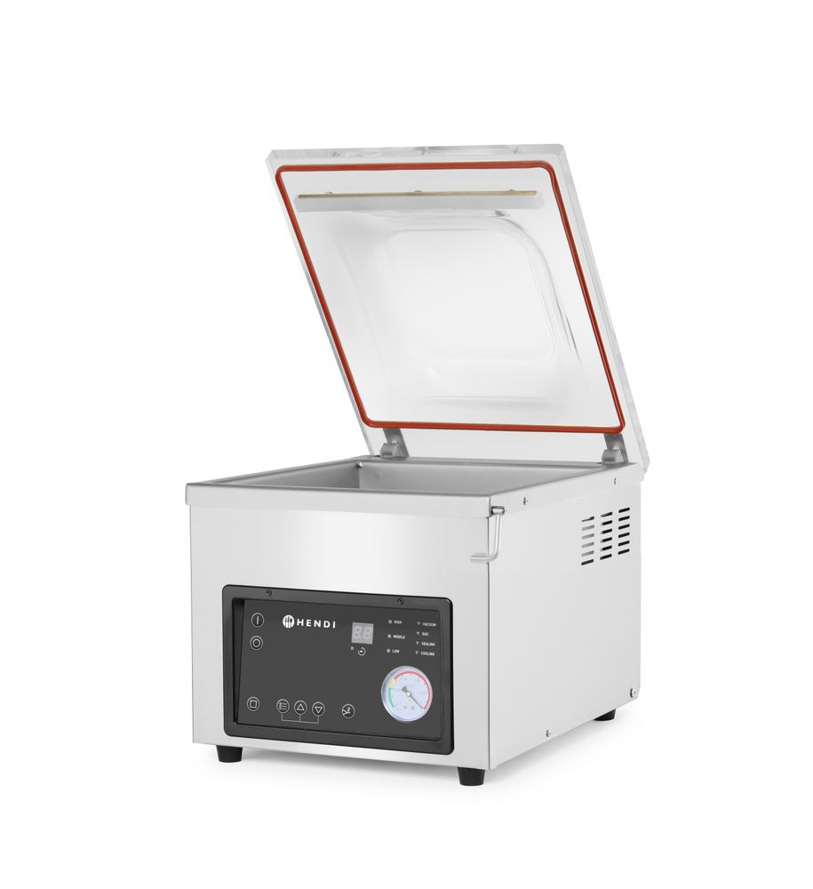 Vacuümverpakkingsmachine met kamer, HENDI, Profi Line, sealstrip 260 mm, 230V/370W, 330x480x(H)360mm