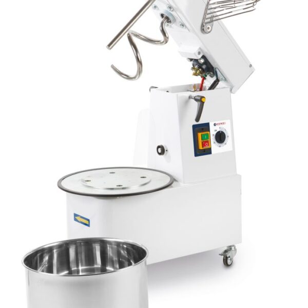 Spiral mixer with rising head and removable bowl