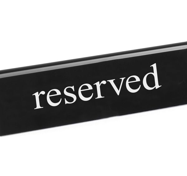 Table sign reserved