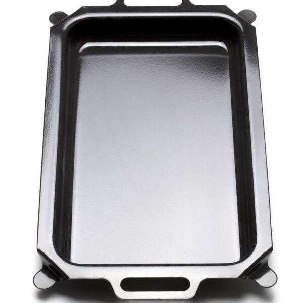 Enamelled roasting tray