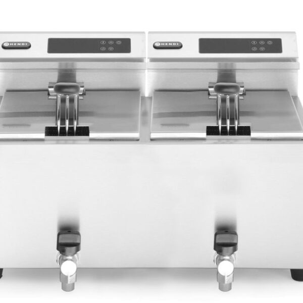Deep fryer with drain tap digital - 2 x 8 l