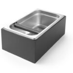 Knock box in wooden frame