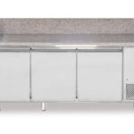 Pizza cooling table with granite worktop