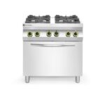 Gas cooker 4-burner with convection oven GN 1/1