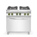 Gas cooker 4-burner with convection oven GN 1/1