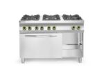 Gas cooker Kitchen Line 6-burner with convection oven GN 1/1