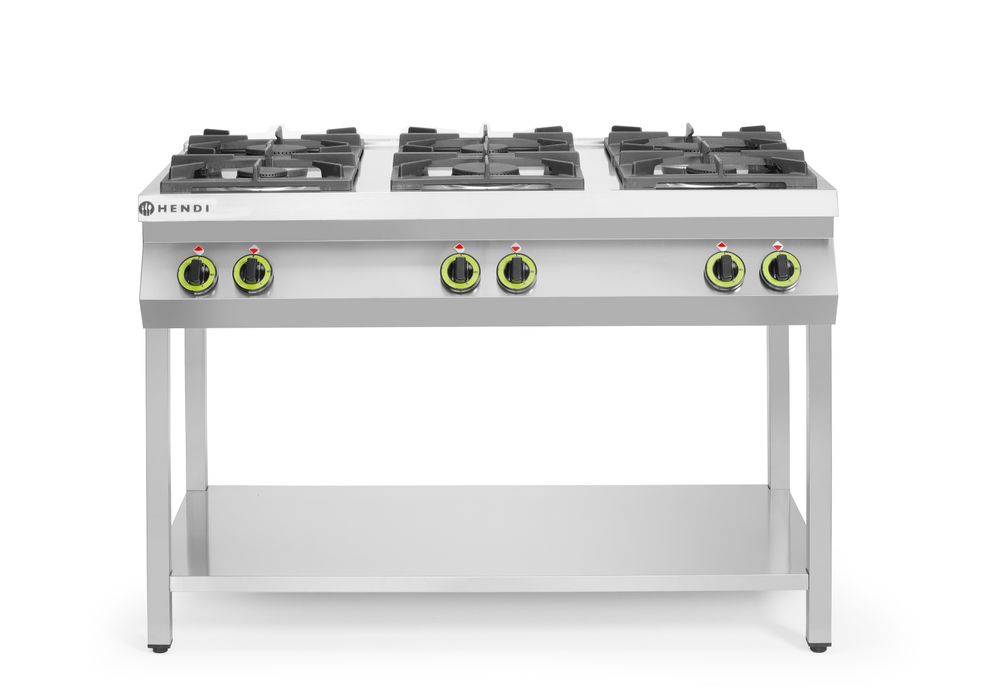 Gas cooker 6-burner open stand