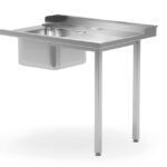Loading table with sink for dishwasher