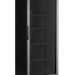 Back bar refrigerator with a backlit panel