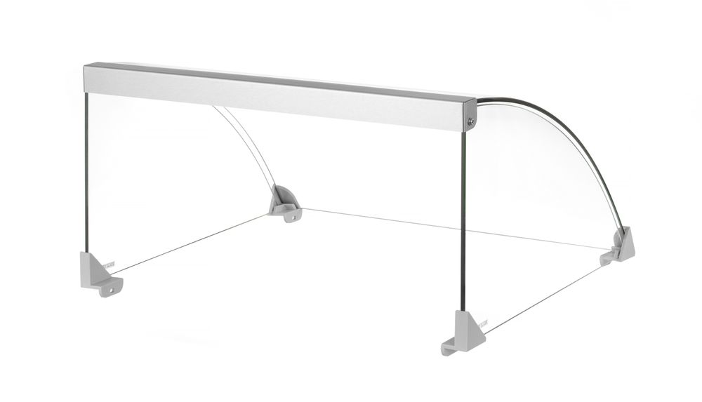 Glass cover for sausage roller grills