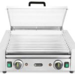 Sausage rolling grill - 2 zones with energy-saving cover