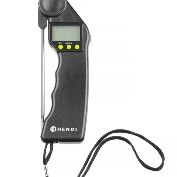 Digital thermometer with foldable probe